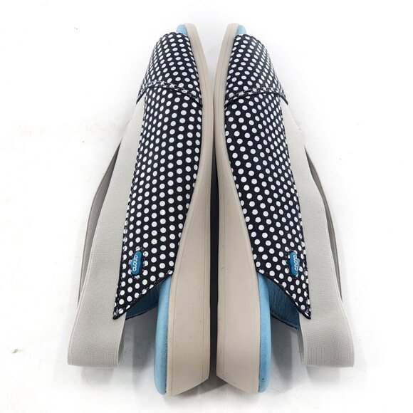 CLOUD Caliber Polka Dot Leather Low Wedge Comfort Slingback Sandals - Picture 5 of 7